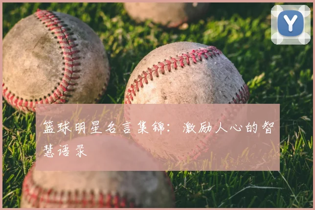 篮球明星名言集锦：激励人心的智慧语录